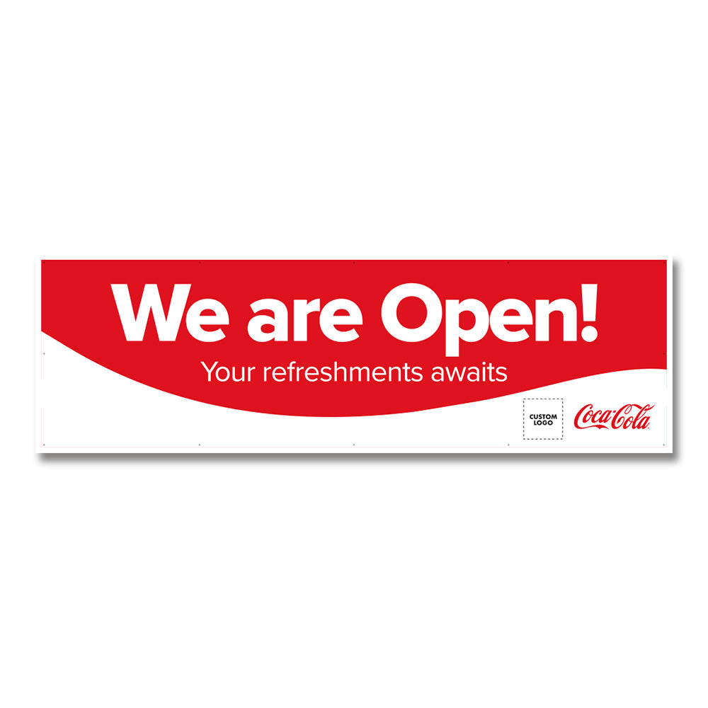 Banner 3'x10' We are open!